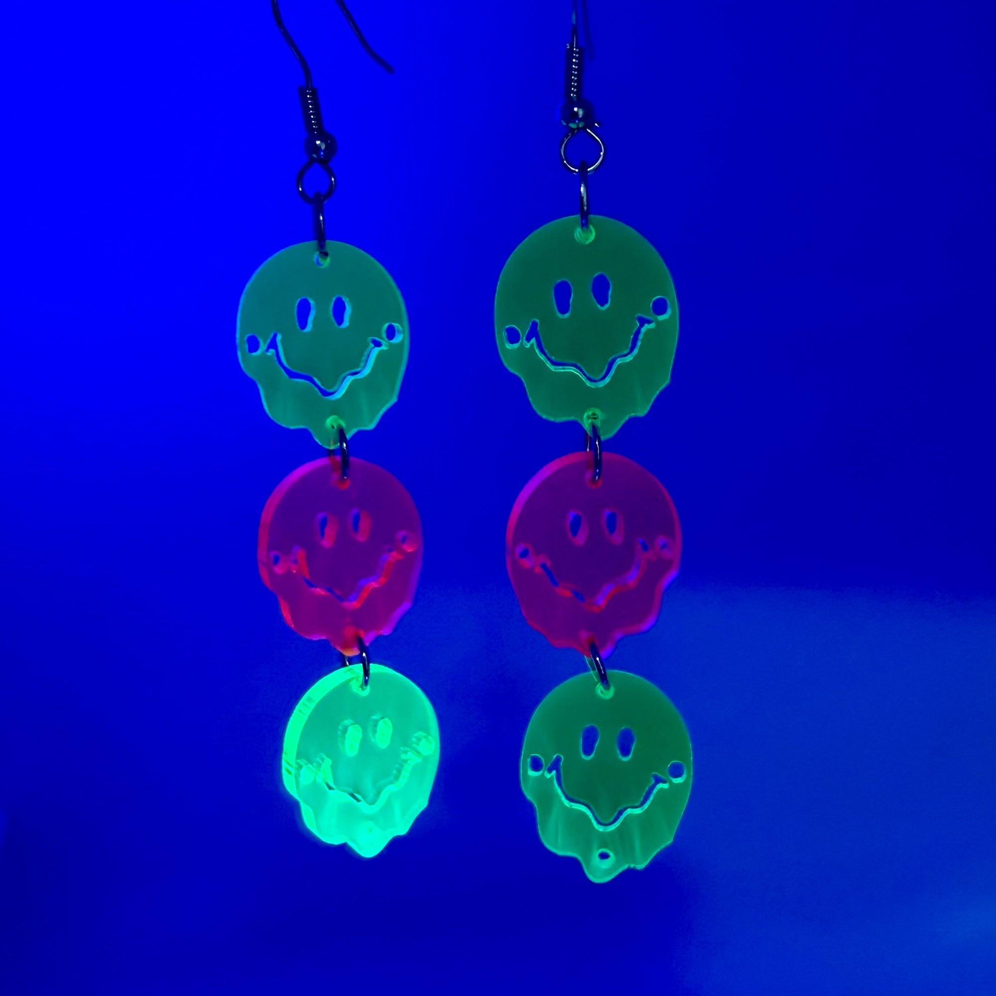 Melting Smiley Face Drop Earrings