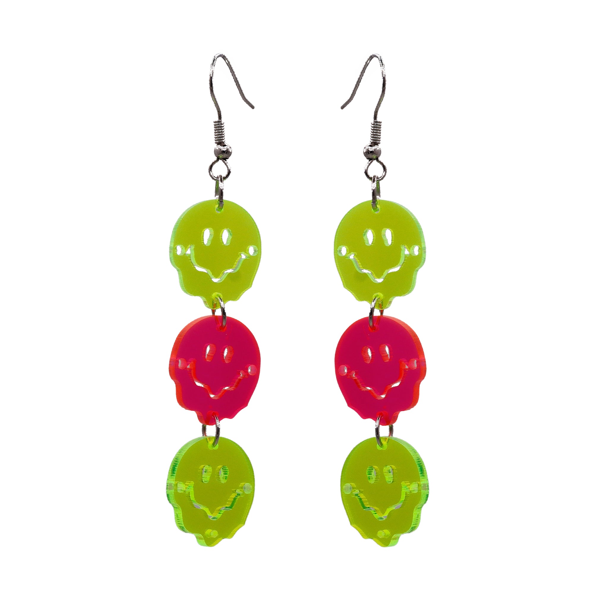 Melting Smiley Face Drop Earrings