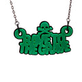 Rave To The Grave Necklace - Neon Green, Double Layered